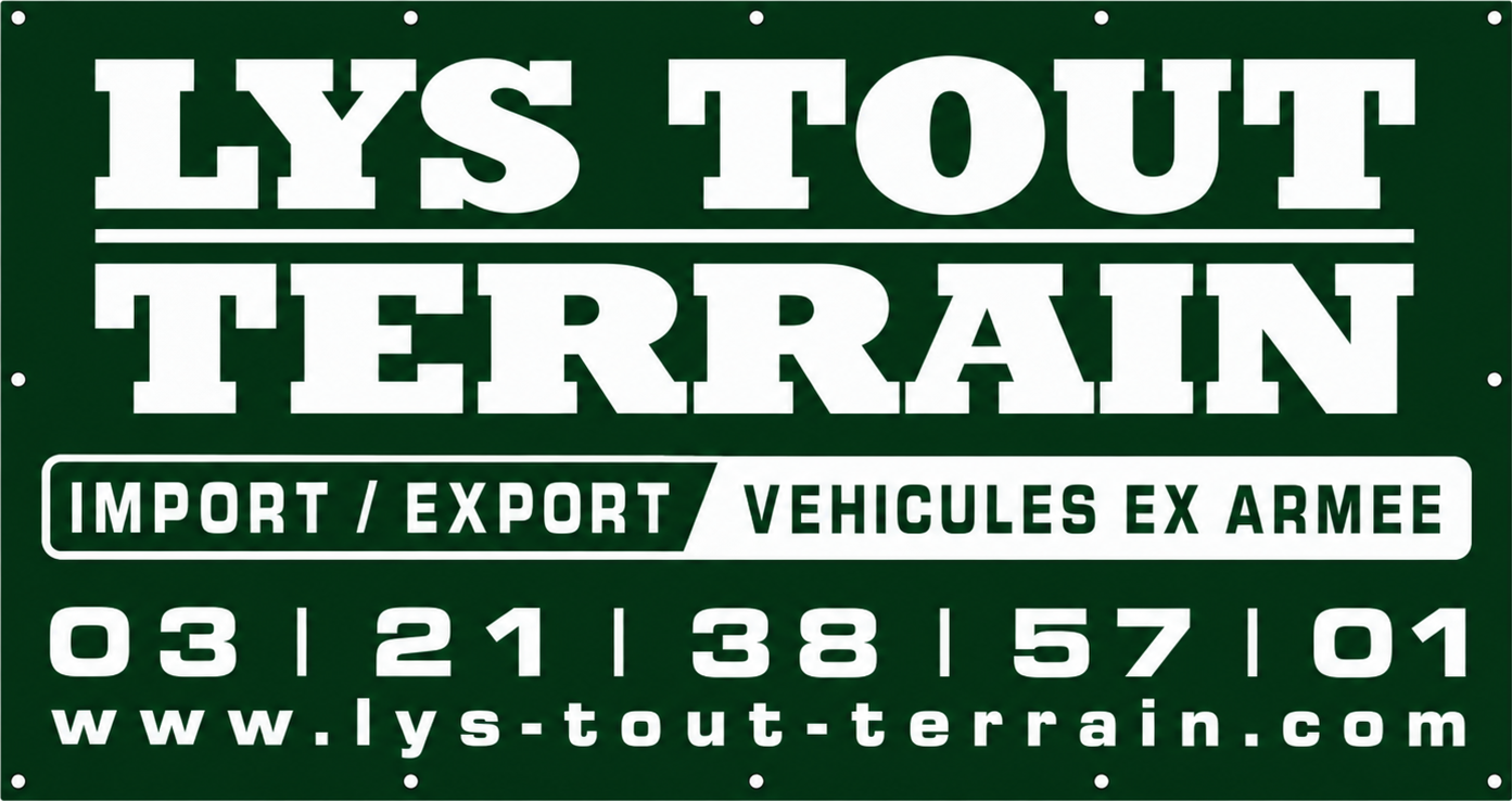 Lys Tout Terrain — Import / export de véhicules ex-armée. Tél. 03 21 38 57 01 — www.lys-tout-terrain.com